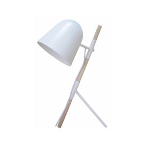 Artdelight Sensa - Tischleuchte - 26 x 54 cm - weiß und hellbraun