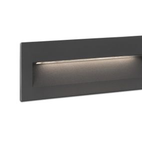 Faro Nat - Wandeinbauleuchte - 22,5 x 7,3 x 7,5 cm - 8W LED inkl. - IP65 - dunkelgrau