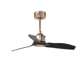 Faro Just Fan XS - Deckenventilator mit Fernbedienung - Ø 81 cm - Mattschwarz und Kupfer