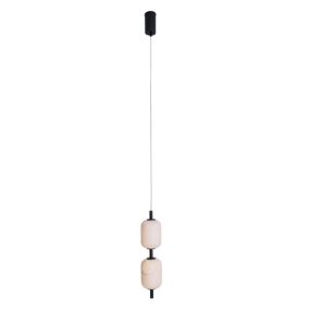 Maxlight Elena - Pendelleuchte - Ø 12 x 220 cm - 8W dimmbare LED inkl - schwarz und weiß