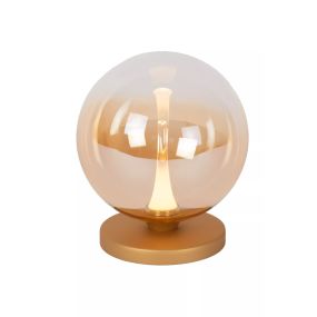 Lucide Gisela - Tischleuchte - Ø 16 x 17,5 cm - 4W LED inkl - bernsteinfarben