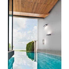 Nova Luce Fungo - Außenwandleuchte - 22 x 7,6 x 3,2 cm - 12W LED inkl. - IP65 - dunkelgrau