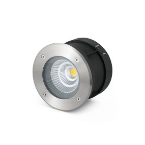 Faro Suria 12 - Außenbodenstrahler mit 60º Abstrahlwinkel - Ø 18 x 16,5 x 12,5 cm - 12W LED inkl. - IP67 - Edelstahl