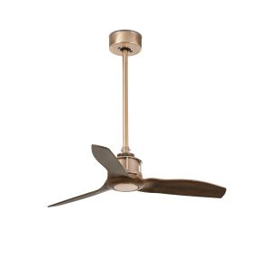 Faro Just Fan XS - Deckenventilator mit Fernbedienung - Ø 81 cm - Dunkelbraun und Kupfer