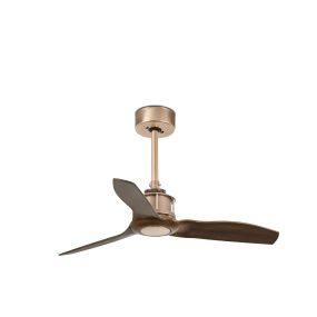 Faro Just Fan XS - Deckenventilator mit Fernbedienung - Ø 81 cm - Dunkelbraun und Kupfer