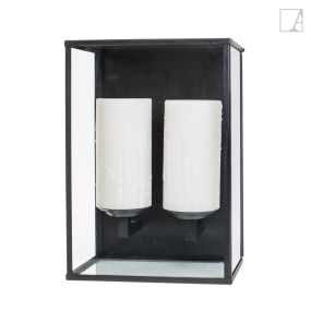 Authentage Bellefeu Vitrine Outdoor Wall - Außenwandleuchte - 30 x 17 x 43 cm - 2 x 2.4W dimmbare LED inkl. - IP43 - Bronze