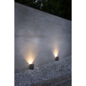 Faro Noboru - Projektionslampe - Ø 15 x 17,7 cm - 16W LED inkl. - IP65 - dunkelgrau