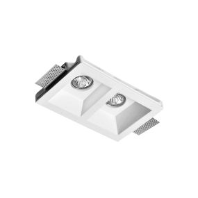 Nova Luce Tobia - Einbaustrahler - 214 x 117 mm, 217 x 120 mm Einbaumaß - weißer Gips
