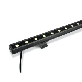 ONE Light LED Wandfluter - Strahler - 100 x 6 x 3,1 cm - 24 x 1W dimmbare LED inkl. - IP66 - grau - warmweiße Lichtfarbe