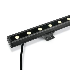 ONE Light LED Wandfluter - Strahler - 100 x 6 x 3,1 cm - 24 x 1W dimmbare LED inkl. - IP66 - grau - warmweiße Lichtfarbe