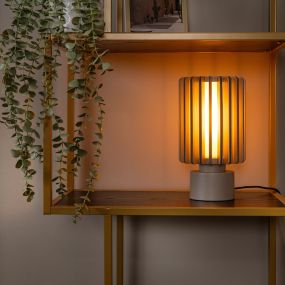 Lucide Lambres - Tischlampe - Ø 15 x 27 cm - taupe