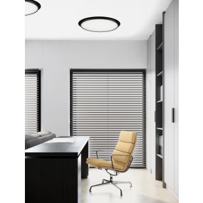 Nova Luce Perfect Profile Trimless - Einbaustrahler mit Fernbedienung - Ø 400 mm, 475 mm Einbaumaß - 24W dimmbare LED inkl. - 2700K-6000K - schwarz