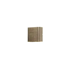 Konstsmide Chieri Square - außenwandleuchte - 11 x 6 x 11 cm - 4W LED inkl. - IP54 - messing