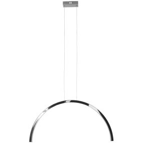 Maxlight Trio Arc - Pendelleuchte - 80 x 180 cm - 21W LED inkl - schwarz und chrom