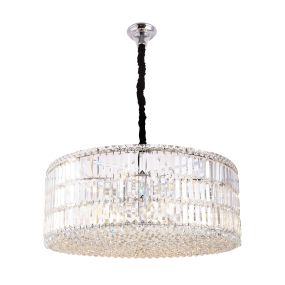 Maxlight Puccini - Pendelleuchte - Ø 80 x 120 cm - Chrom und Schwarz