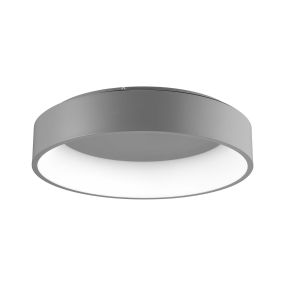Nova Luce Rando - Deckenleuchte - Ø 60 x 13 cm - 42W LED inkl. - warmweiße Lichtfarbe - grau