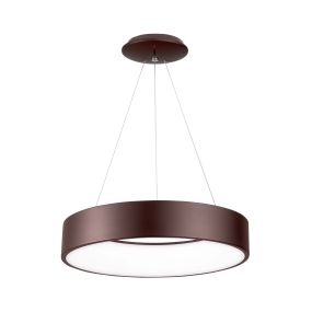 Nova Luce Rando - Hängeleuchte - Ø 60 x 120 cm - 42W LED inkl. - kaffeebraun