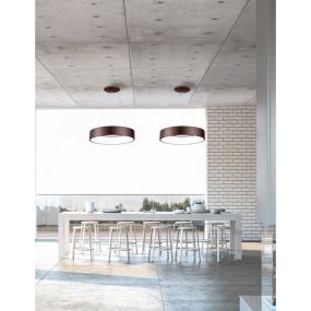 Nova Luce Rando - Hängeleuchte - Ø 60 x 120 cm - 42W LED inkl. - kaffeebraun