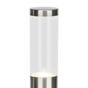 Brilliant Bergen - Gartenleuchte - Ø 6 x 80cm - 4W LED inkl - IP44 - Edelstahl
