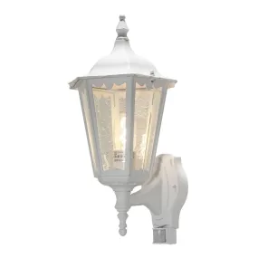 Konstsmide Firenze Up – außenwandleuchte mit Sensor – 22 x 29 x 48 cm – IP44 – mattweiß