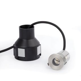 Faro Curtis Asimetric - runder Bodenspot für den Außenbereich - Ø 55 mm, Ø 80 mm versenkt - inkl. 2W LED - IP67 - Edelstahl mattiert