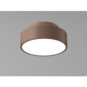 Artdelight Chicago - Deckenleuchte - Ø 15 x 6,8 cm - 9,8W dimmbare LED inkl - gebürstete Bronze