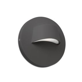 Faro Brow - Wandleuchte - Ø 12 x 7 cm - 3W LED inkl. - IP44 - dunkelgrau