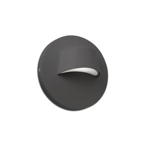 Faro Brow - Wandleuchte - Ø 12 x 7 cm - 3W LED inkl. - IP44 - dunkelgrau