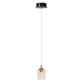 Lucide Berliane - Hängeleuchte - Ø 13 x 164,5 cm - 4W dimmbare LED inkl - transparent und gold