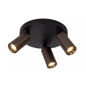 Lucide Ritmo - Aufbaustrahler 3L - Ø 18 x 11,1 cm - Kaffee