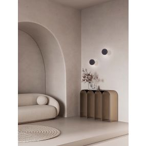 Nova Luce Nano - wandleuchte - Ø 10 x 9,4 cm - 5W LED inkl. - Sand schwarz