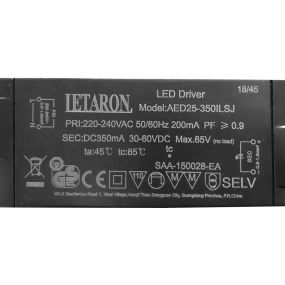 Nova Luce Treiber - 30-60Vdc / 230Vac - 25W