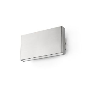 Faro Kaula - Wandleuchte - 18 x 5 x 9 cm - 16W LED inkl. - IP44 - Edelstahl satiniert