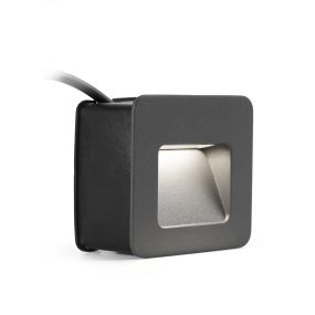 Faro Nase - Wandeinbauleuchte - 9,4 x 5,7 x 9,4 cm - 2,9W LED inkl. - IP44 - dunkelgrau