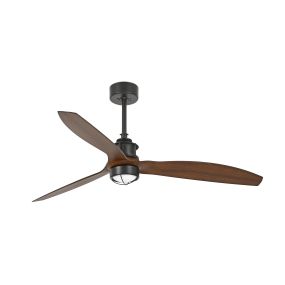Faro Justfan - Deckenventilator mit Licht und Fernbedienung - Ø 128 cm - 17W LED inkl. - schwarz und dunkelbraun