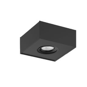 Artdelight Brooklyn1 - Aufbaustrahler - 13,5 x 13,5 x 6 cm - 8W dim to warm LED inkl - schwarz
