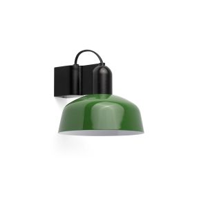 Faro Tatawin - Wandleuchte - Ø 18,4 x 15,5 cm - schwarz satiniert und grün glänzend