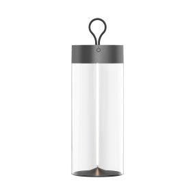 Zuma Line Esterno - wiederaufladbare Tischleuchte - Ø13.15 x 32.1 cm - 1.2W LED inkl. - 3 Stufen dimmbar - dunkelgrau