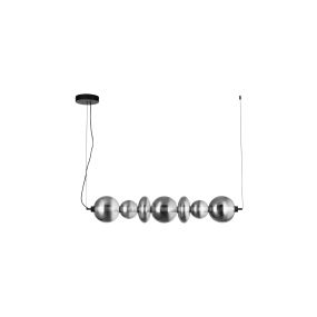 Nova Luce Bally - Hängelampe - 117 x 125 x 19,5 cm - 40W dimmbar LED inkl. - matt schwarz und rauchgrau