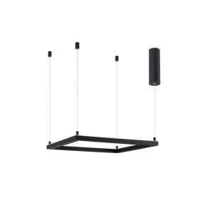 Nova Luce Eterna - Pendelleuchte - 50 x 50 x 120 cm - 30W dimmbare LED inkl. - Sand schwarz