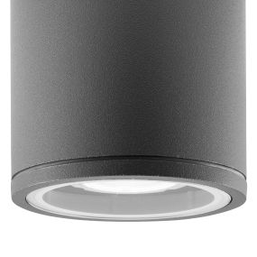 Nova Luce Cerise - Außen-Deckenleuchte - Ø 9 x 9 cm - IP54 - dunkelgrau