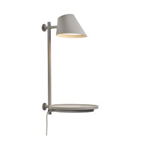 Design for the People Stay - Wandleuchte mit Schalter - Ø 27 x 44,5 cm - 14,5W dimmbare LED inkl. - grau