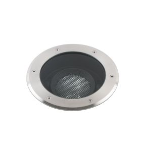 Faro Geiser Orientable - runder Bodenspot für den Außenbereich - Ø 260 mm, Ø 200 mm Einbaumaß - 29W LED inkl. - IP67 - Edelstahl mattiert - 10 Grad