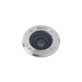Faro Geiser Orientable - runder Bodenspot für den Außenbereich - Ø 130 mm, Ø 165 mm Einbaugröße - 7W LED inkl. - IP67 - Edelstahl satiniert - 10 Grad