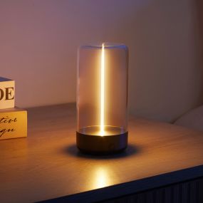 Zuma Line Esterno - wiederaufladbare Tischleuchte - Ø7 x 14,5 cm - 0,5W LED inkl. - 3 Stufen dimmbar - IP54 - schwarz