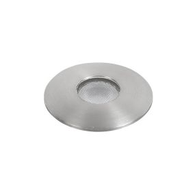 Nova Luce Bang - Bodeneinbaustrahler für den Außenbereich - Ø 37 mm, Ø 32 mm Einbaumaß - 1W LED inkl. - IP67 - Nickel satiniert