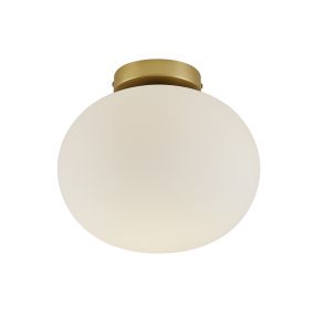 Nordlux Alton - Deckenleuchte - Ø 27,5 x 24 cm - Messing und Opalweiß