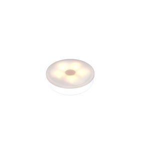Calex Spot On Rechargeable Pucklight - wiederaufladbar über USB-Stecker - Ø 6,5 x 1,8 cm - weiß