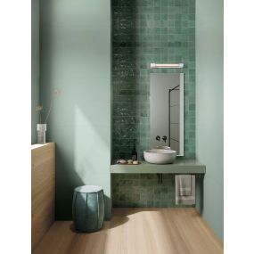 Nova Luce Arga - wandleuchte - 45 x 4 x 10 cm - 12W LED inkl. - IP44 - Sand Weiß