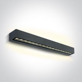 ONE Light Linear Outdoor Series Double Sided - Wandleuchte - 50 x 7,6 x 6,6 cm - 2 x 13W LED inkl. - IP65 - anthrazit